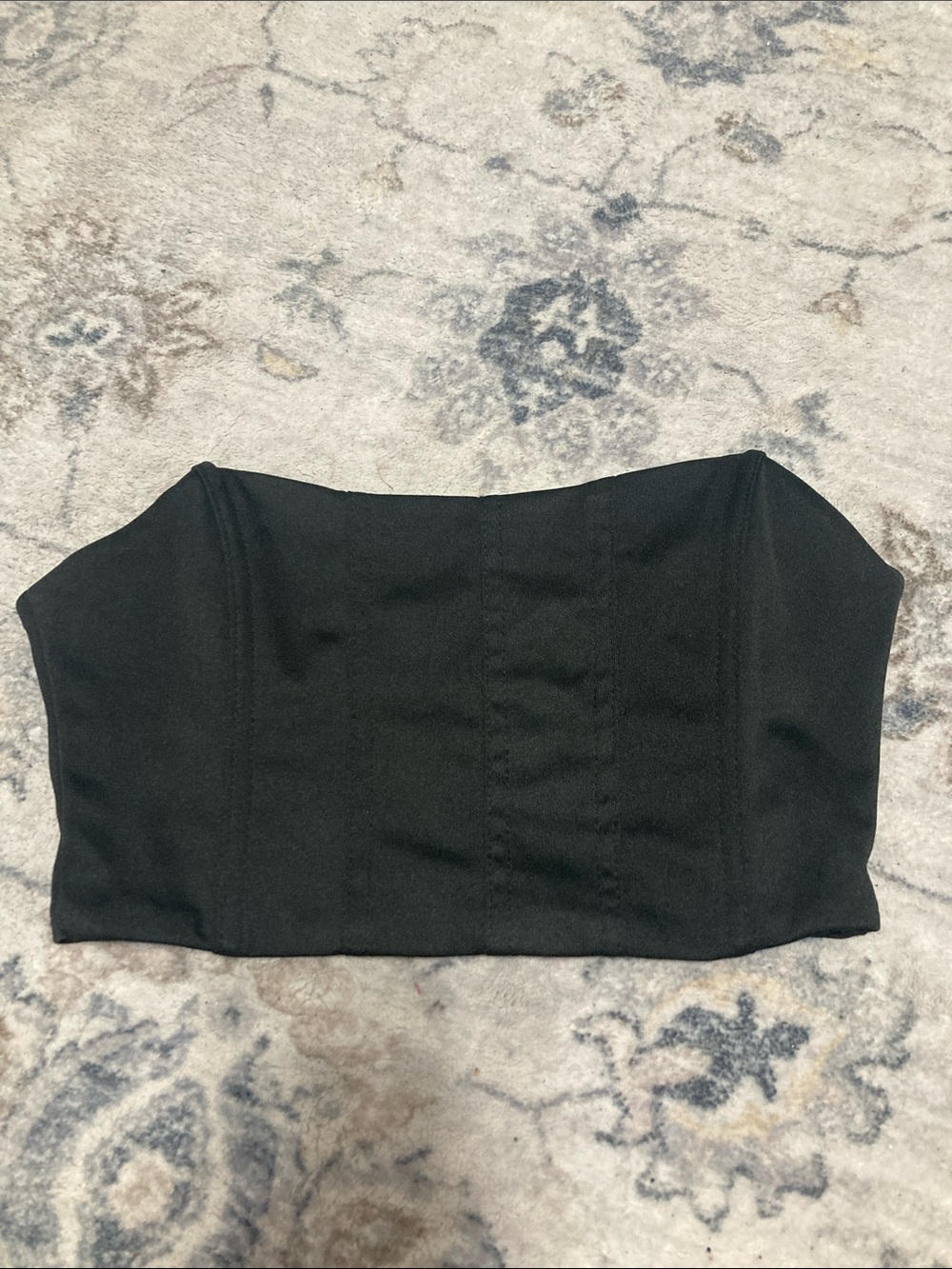 Strapless Black Bustier Top